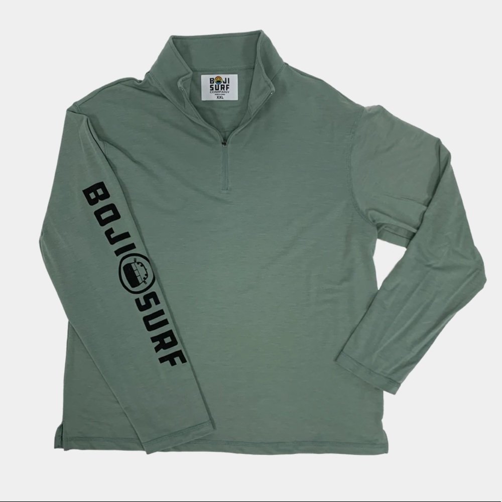 NWT Boji Surf Zip Pullover Sweater Sage Green